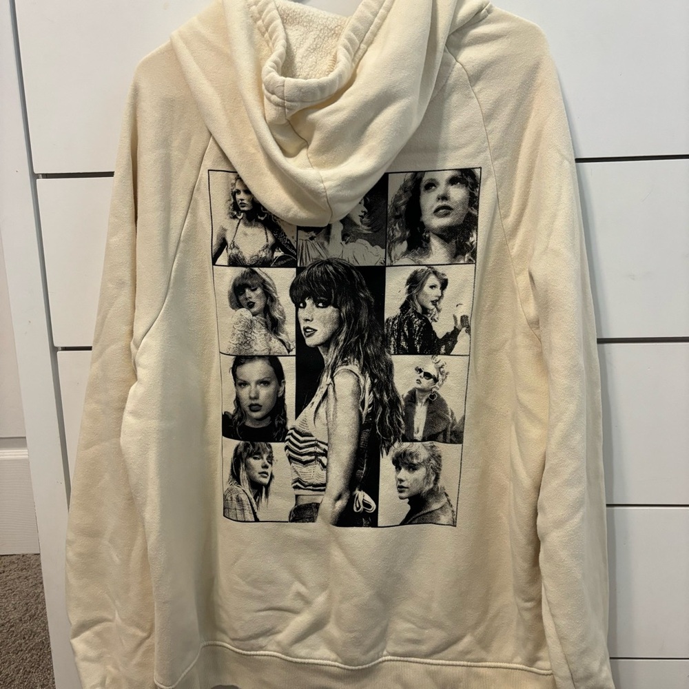 Taylor Swift The Era’s Tour Hoodie Sweatshirt Cream - Picture 3 of 7